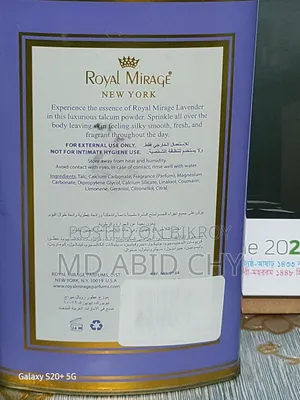Royal Mirage Lavender Perfumed Talcum Powder