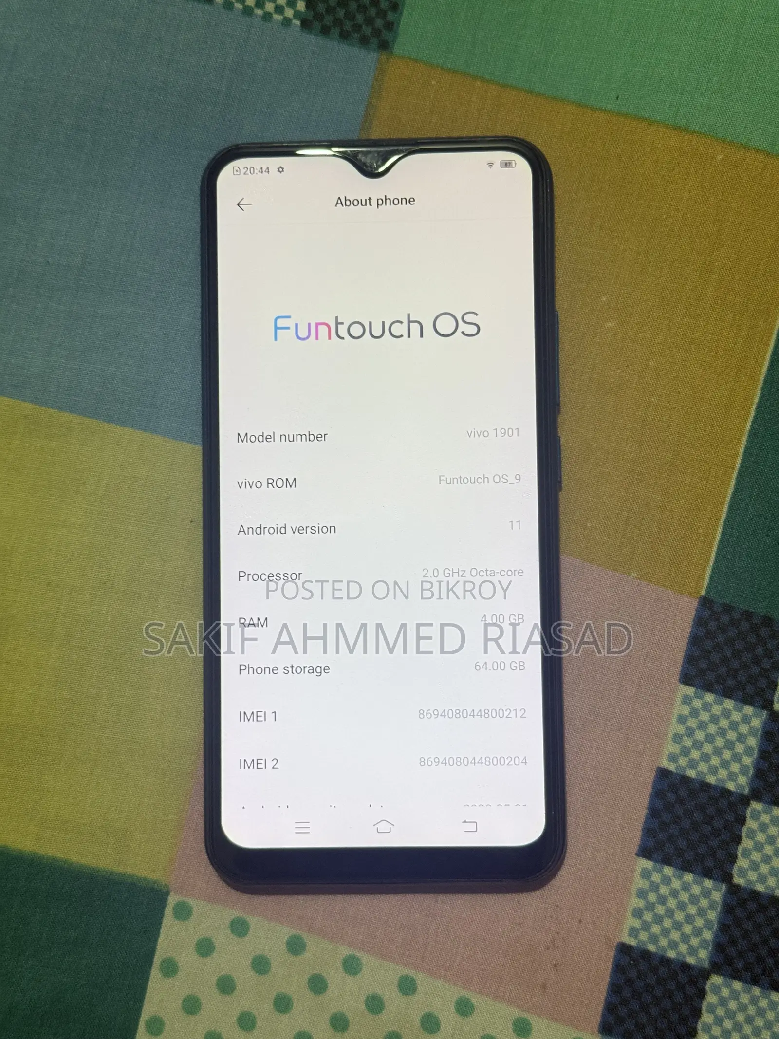 Vivo Y15 64 GB Blue