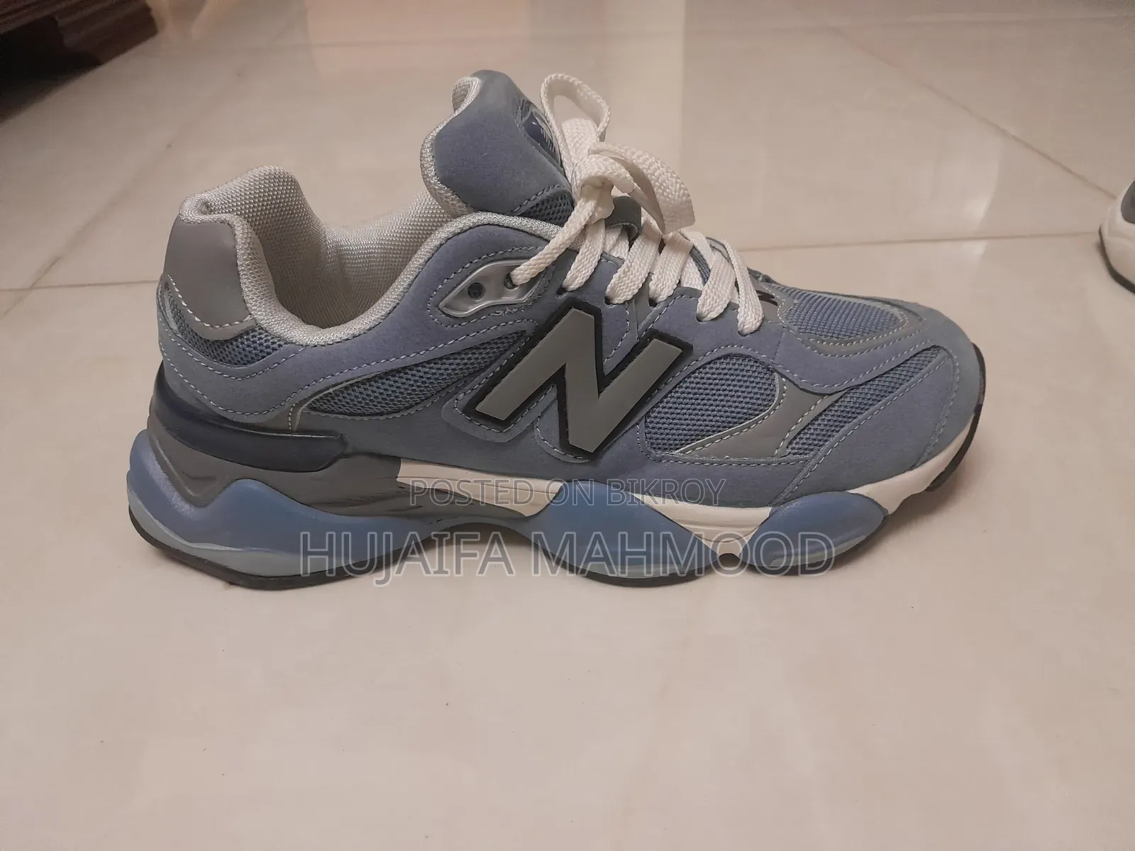 New Balance 9060 Style Sneakers – Light Blue White