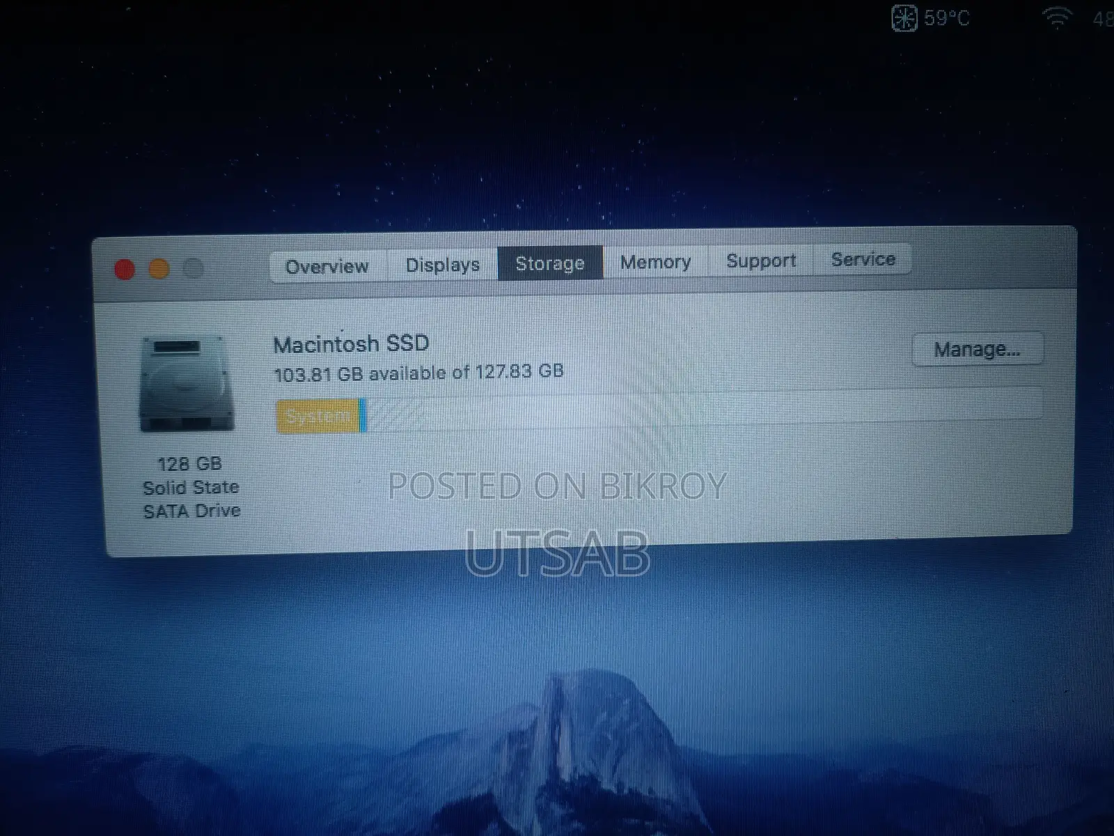 Laptop Apple MacBook Pro 2011 16GB Intel Core I5 SSD 128GB