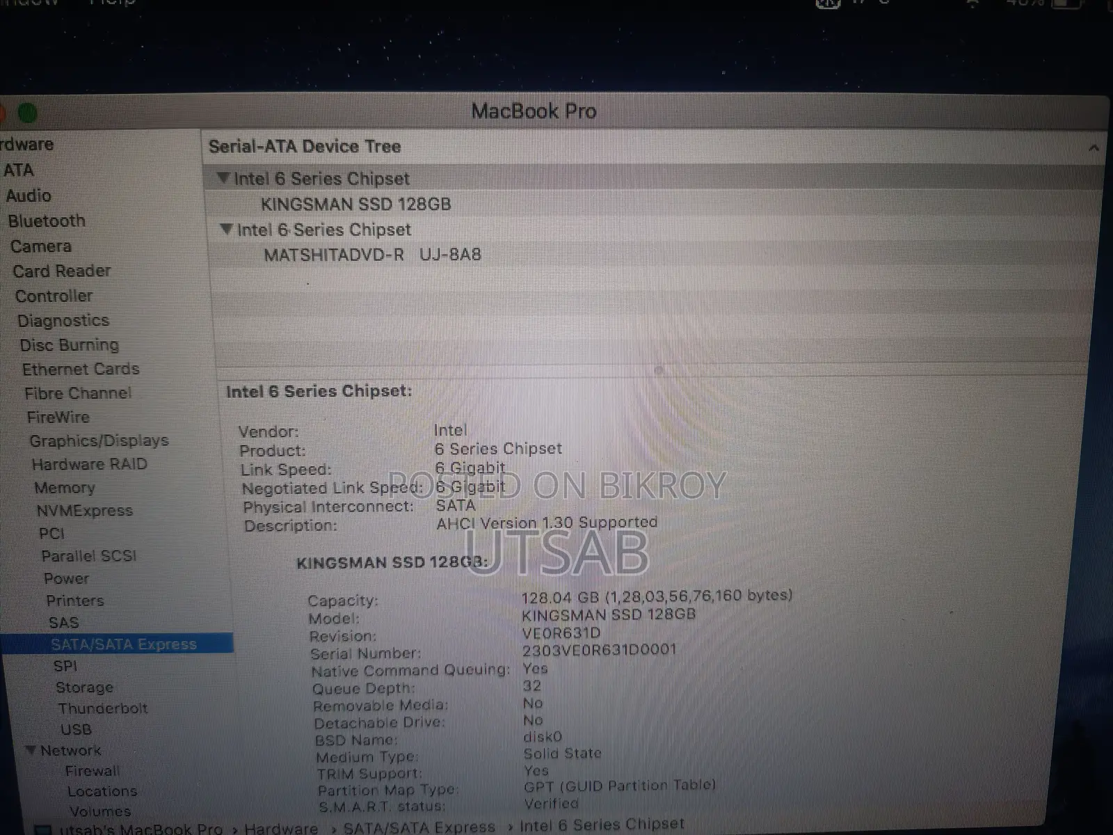 Laptop Apple MacBook Pro 2011 16GB Intel Core I5 SSD 128GB