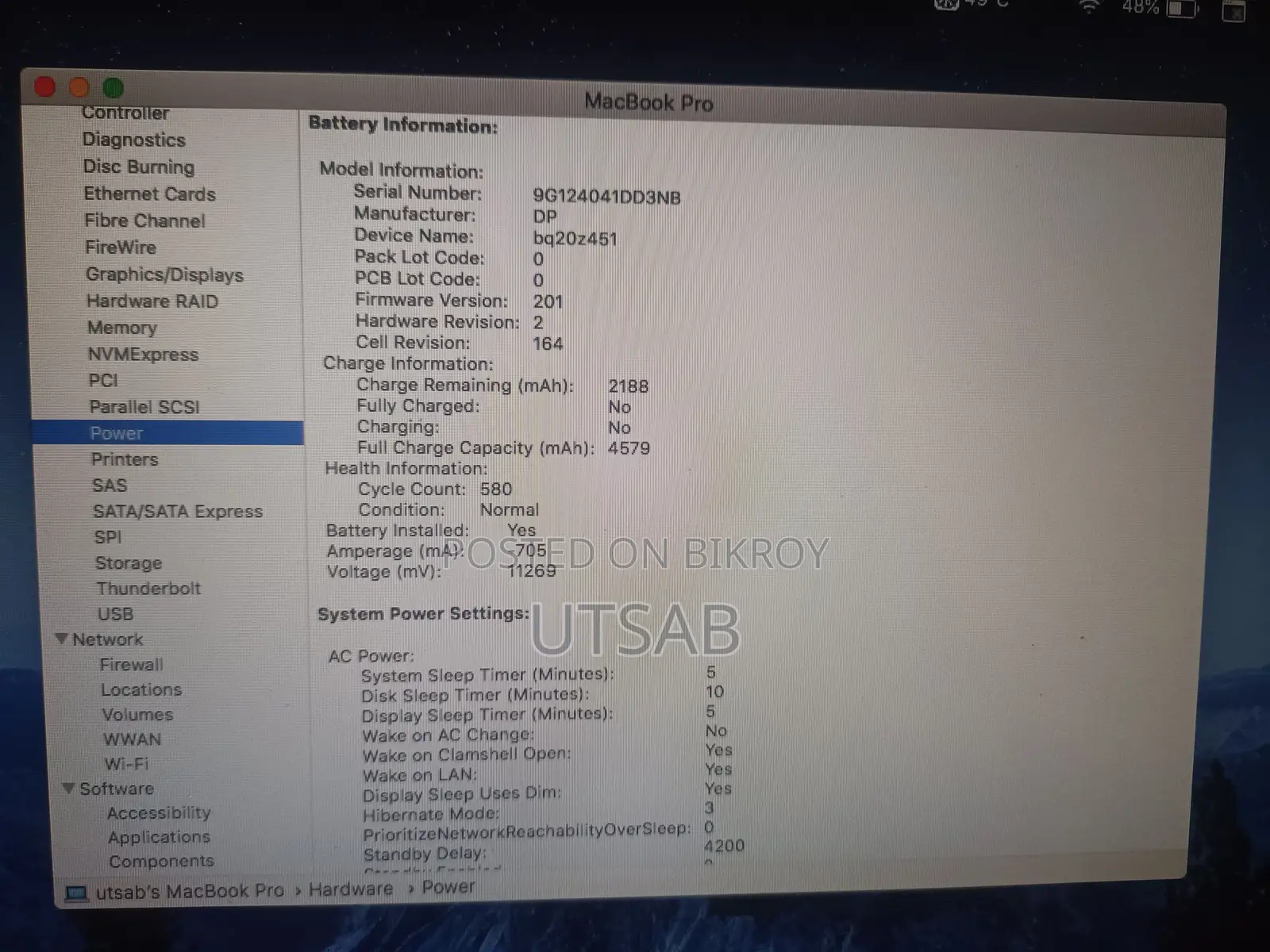 Laptop Apple MacBook Pro 2011 16GB Intel Core I5 SSD 128GB