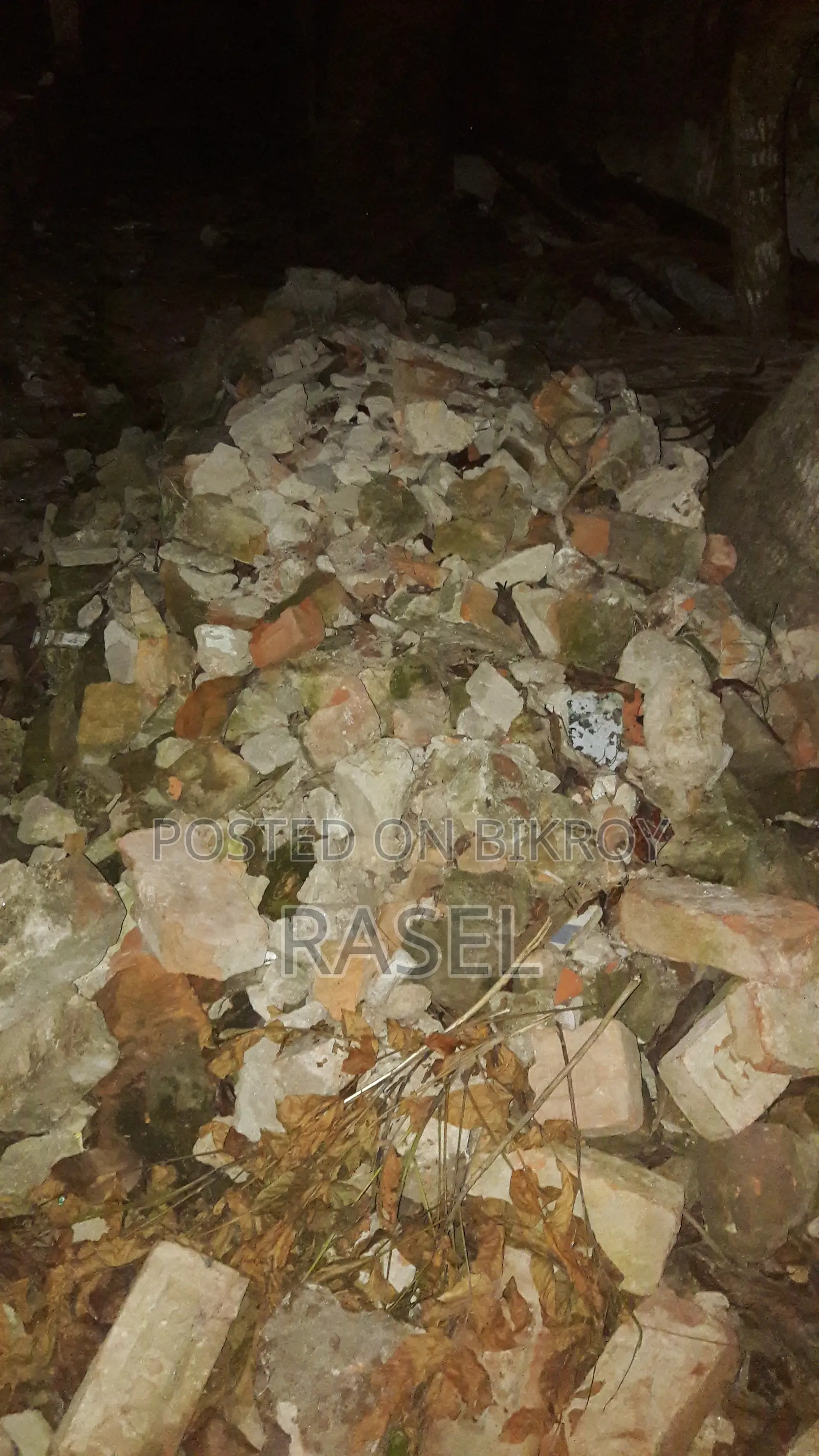 Broken bricks, macadam broken plaster, rubble