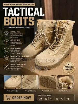 Premium Tactical/Biker Boots – Style and Comfort Combined