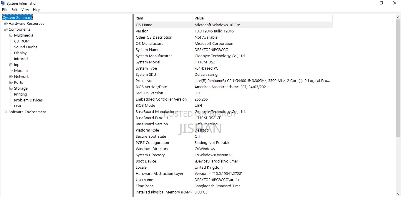 Gigabyte GA-H110MSTX-HD3-ZK 8GB Intel Pentium SSD 128GB