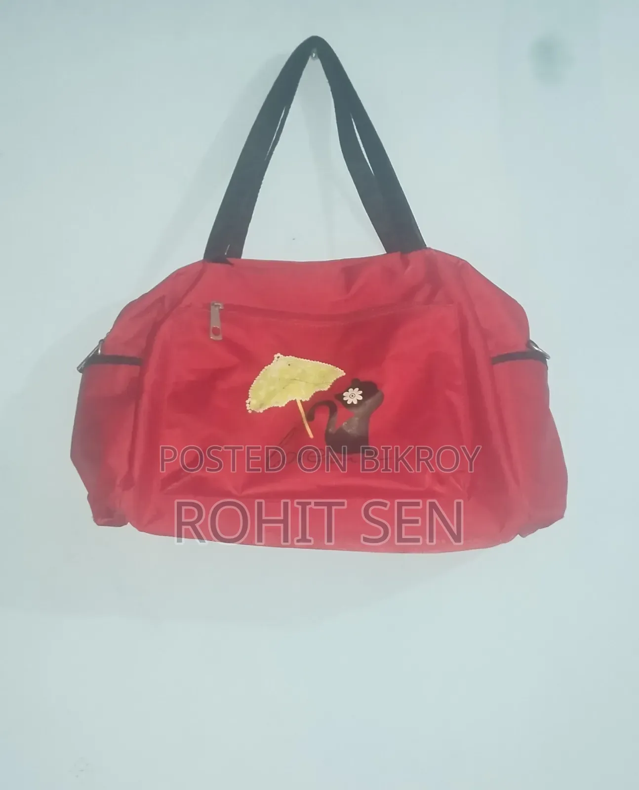 Trendy Red Multi-purpose Bag