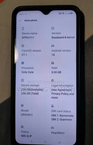 Oppo F11 256 GB Purple