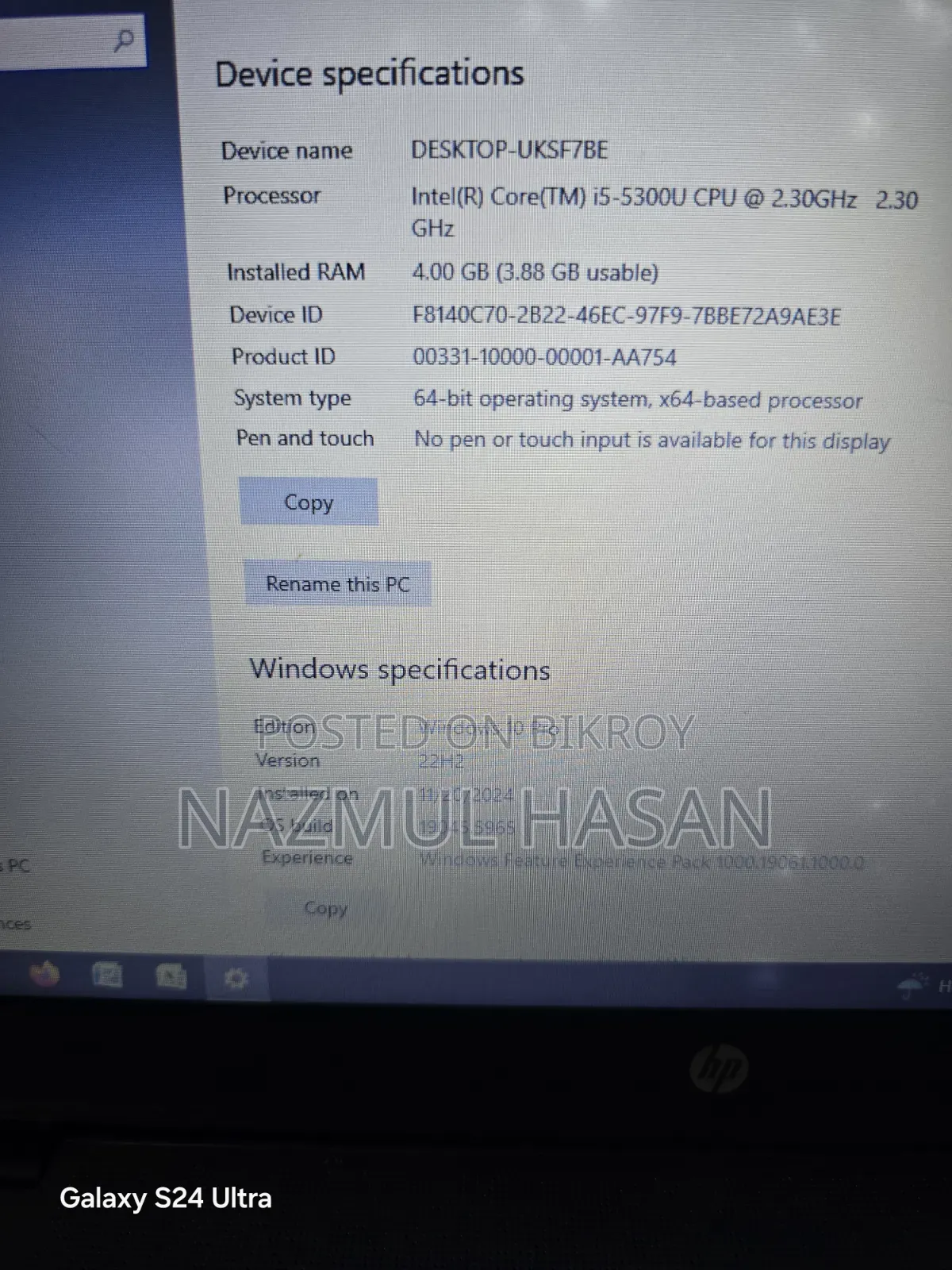 Laptop HP EliteBook 840 G3 4GB Intel Core i5 HDD+SSD 500GB