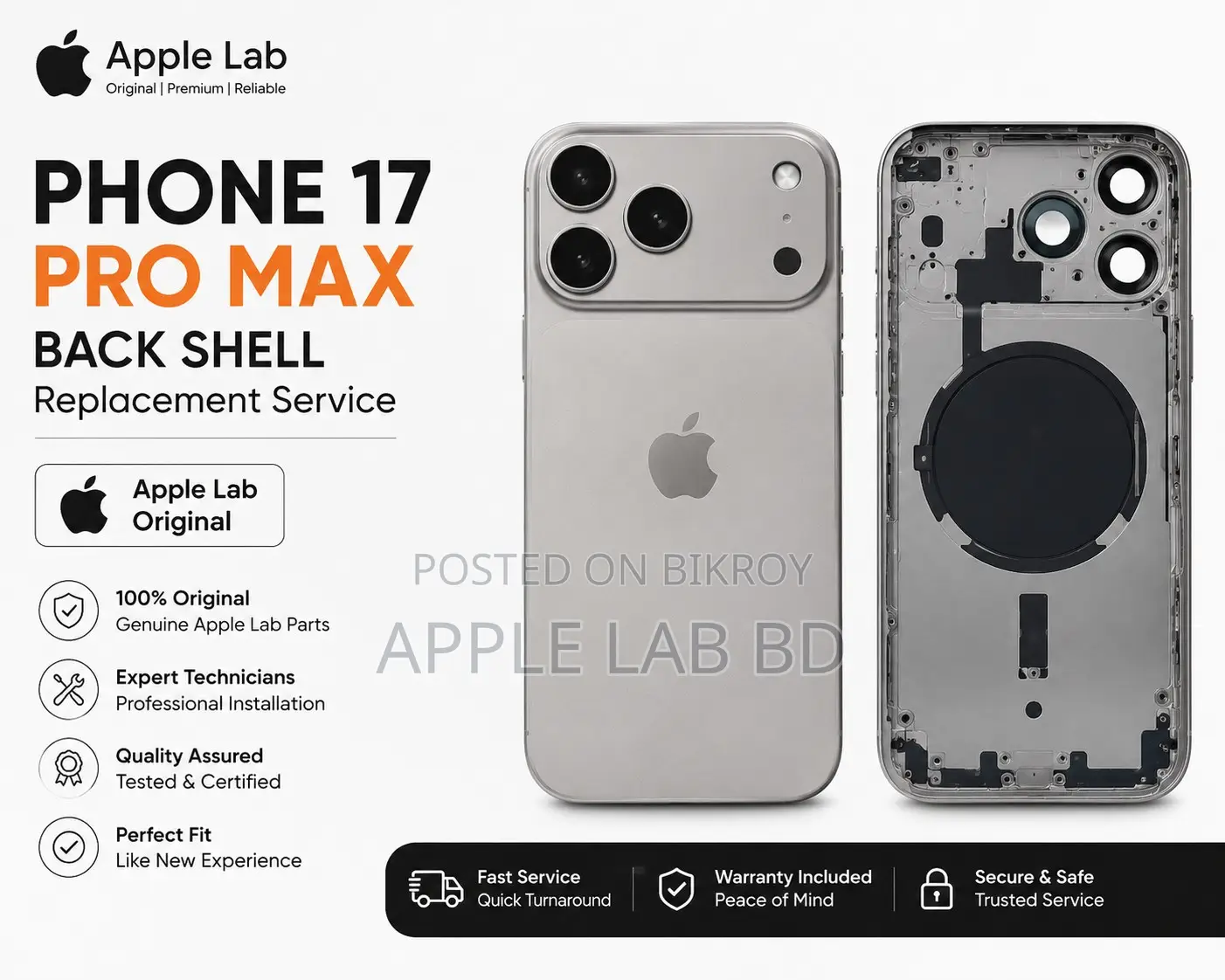 iPhone 17 Pro Max Back Shell Replacement Service – Apple Lab