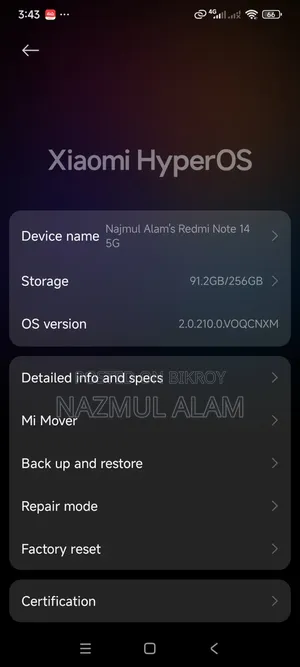 Xiaomi Redmi Note 14 5G 256 GB Black