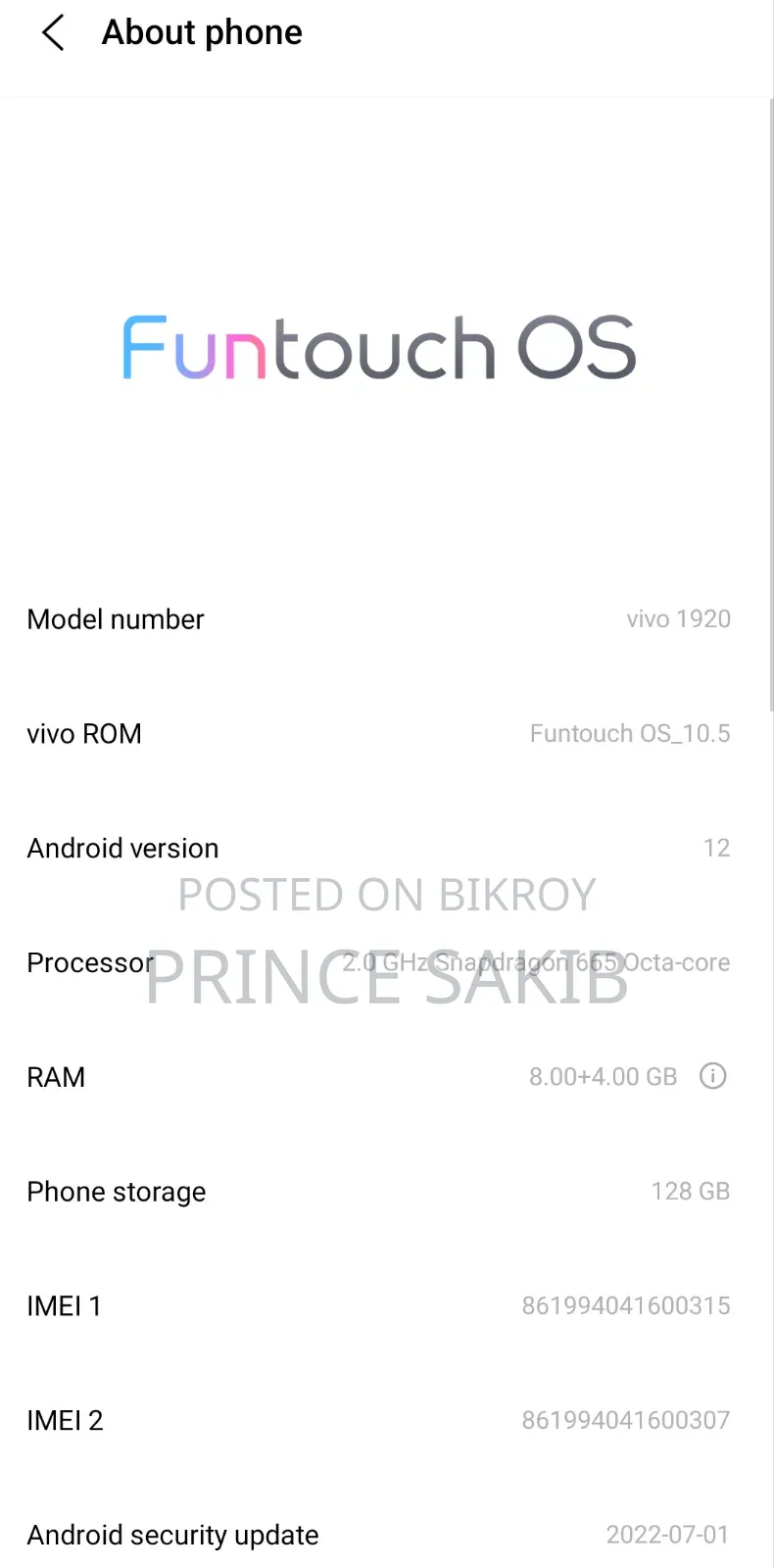 Vivo S1 Pro 128 GB Blue