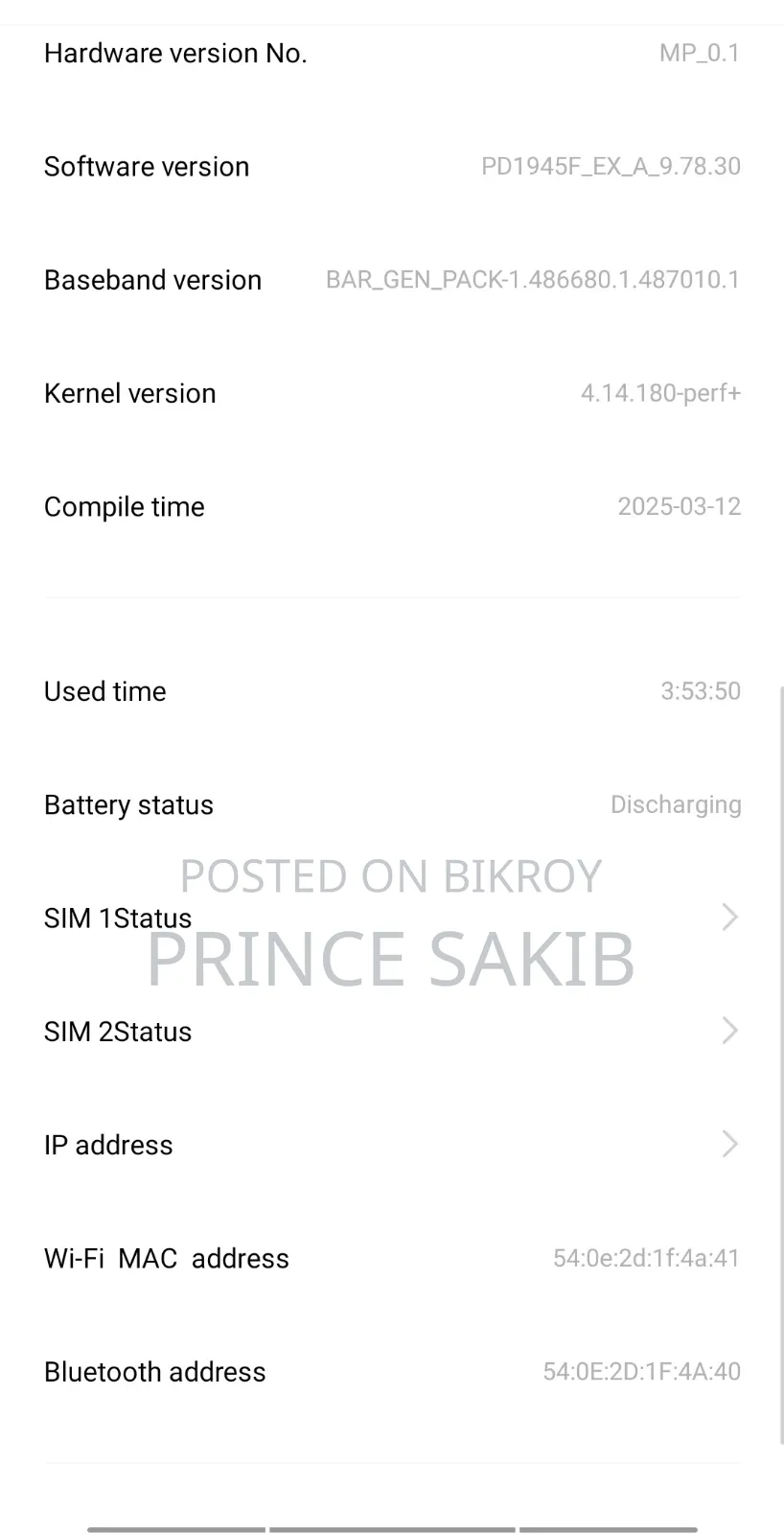 Vivo S1 Pro 128 GB Blue