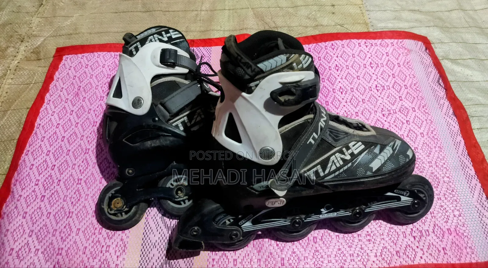 Tian-e Skating Shoes And Safety Guard For Sale (Excellent Condition)