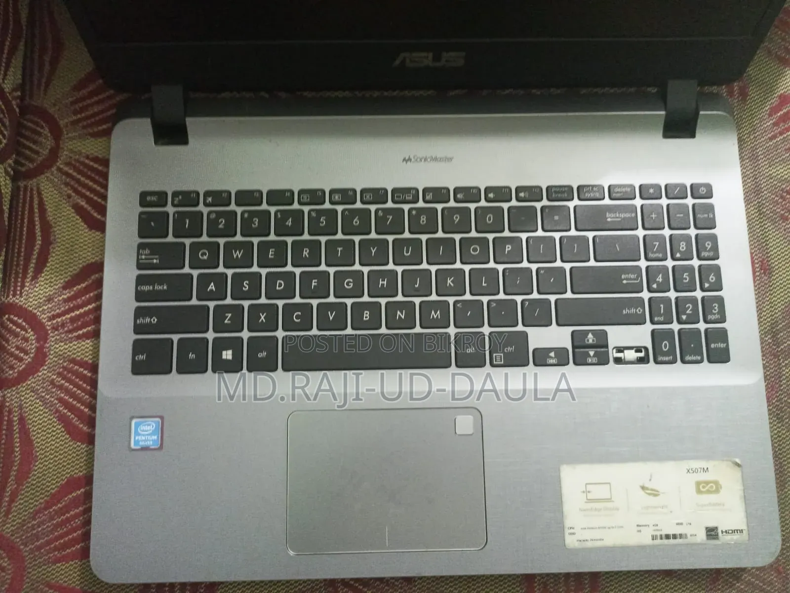 Laptop Asus VivoBook 15 X505BA 4GB Intel Pentium SSD 256GB