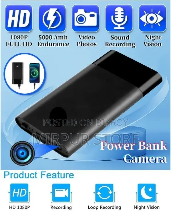 Power Bank Spy Ip Camera 10000 Mah