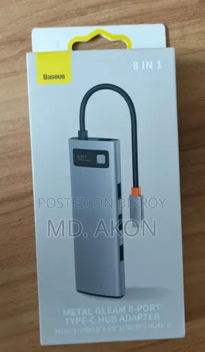 Baseus Metal Gleam Series 8-in-1 Multifunctional Type-c Hub