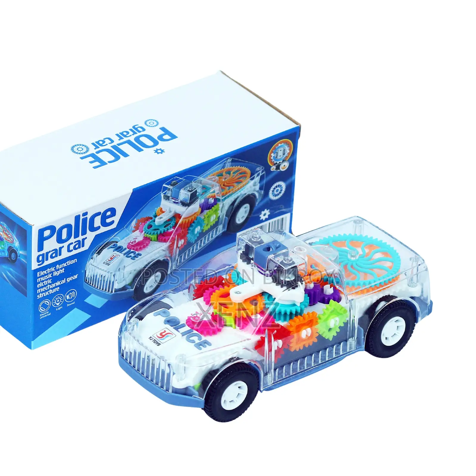 Concept Transparent Police Car With Light Music