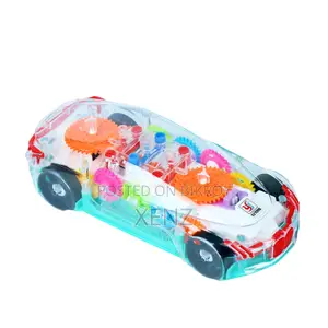 Concept Transparent Racing Car With Light Music