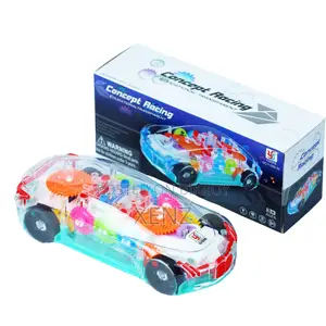 Concept Transparent Racing Car With Light Music