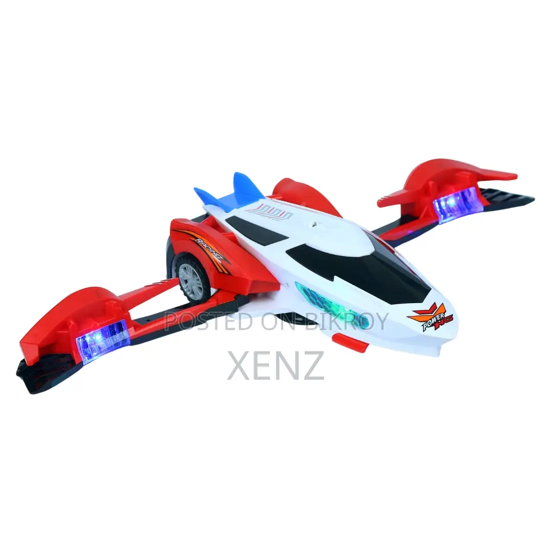 Deformation Racing Car to Plane With Light Music