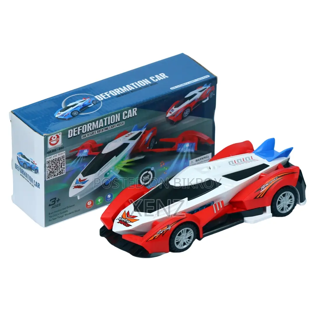 Deformation Racing Car to Plane With Light Music
