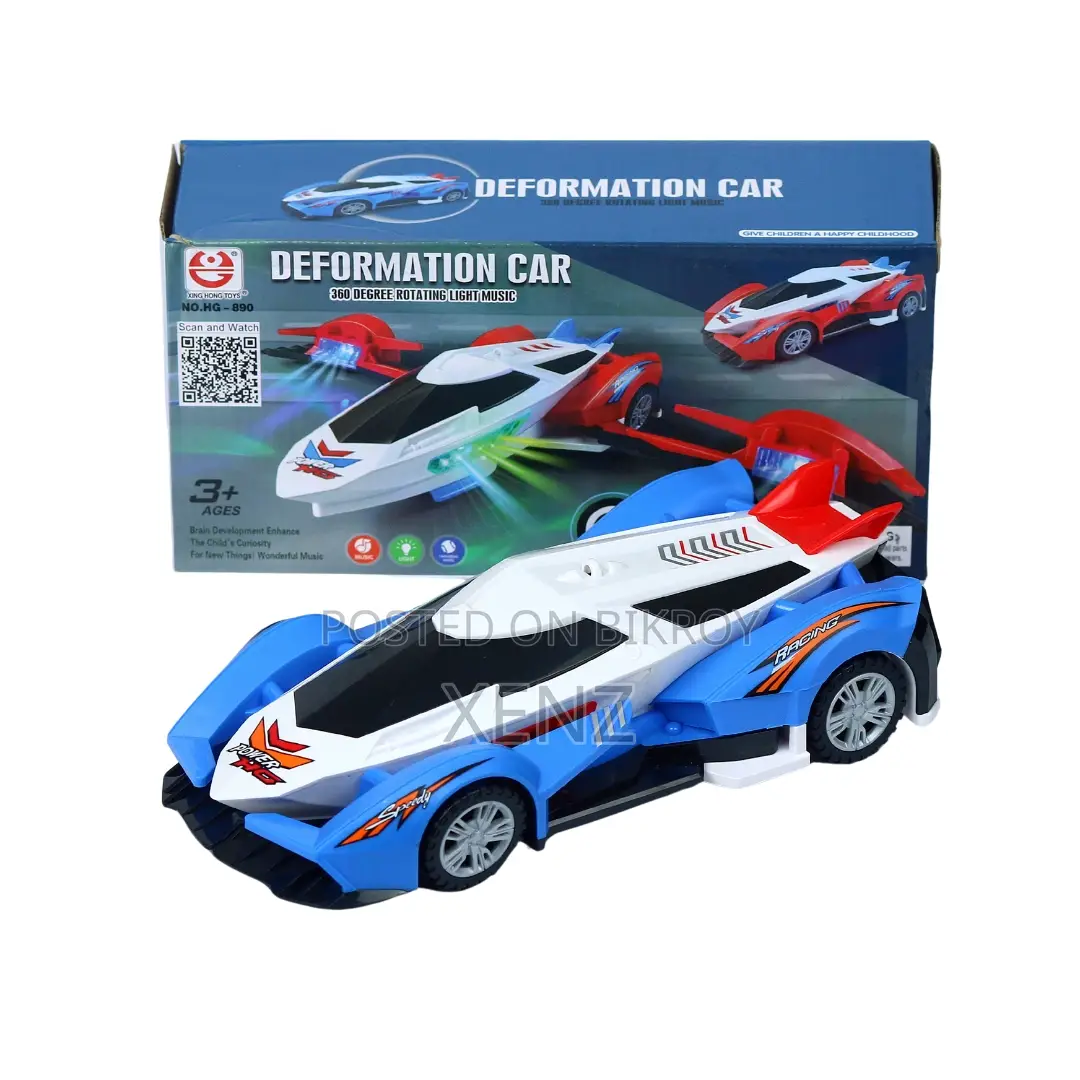 Deformation Racing Car to Plane With Light Music