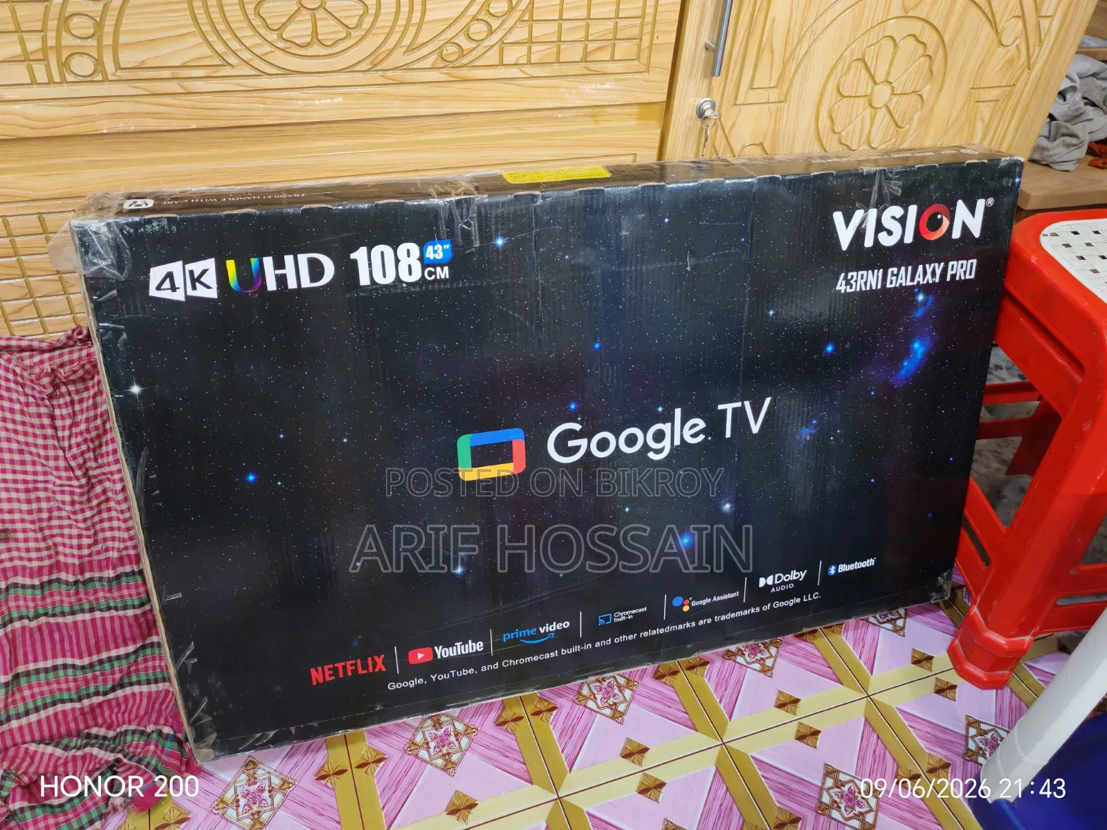 43" Vision Google Tv || Android Smart Led Tv