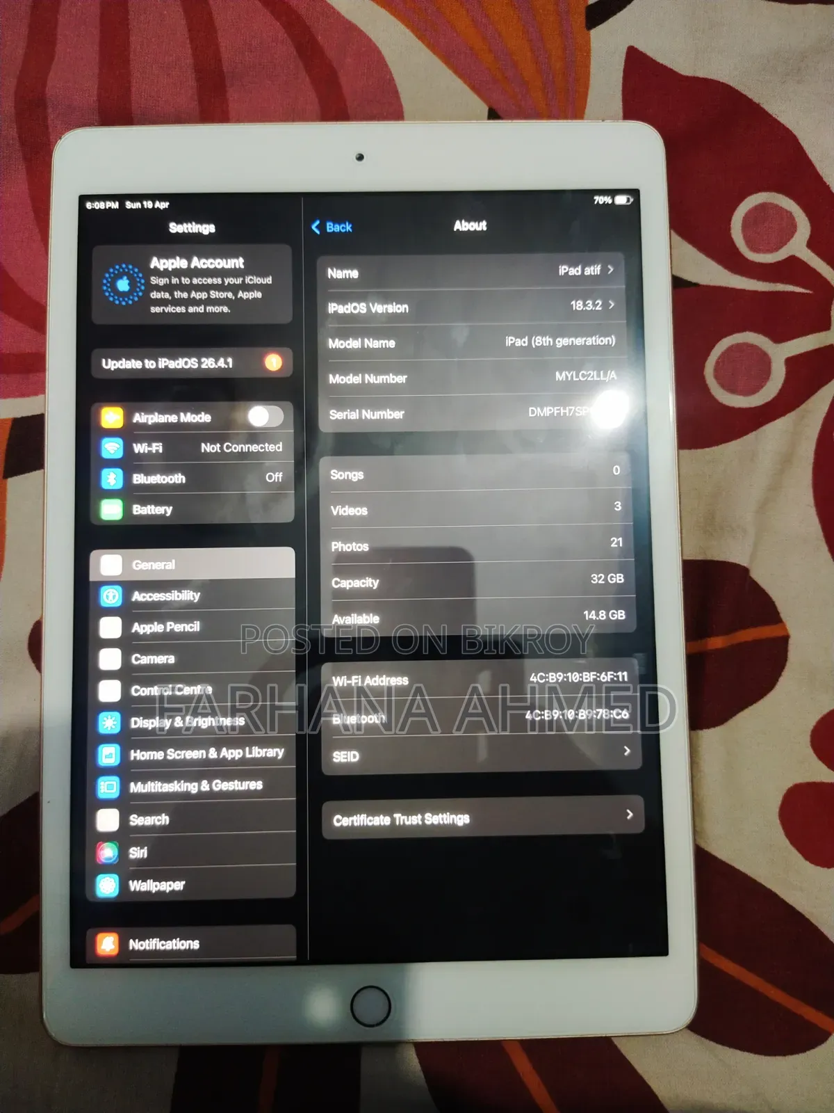 New Apple iPad 10.2 (2020) 32 GB