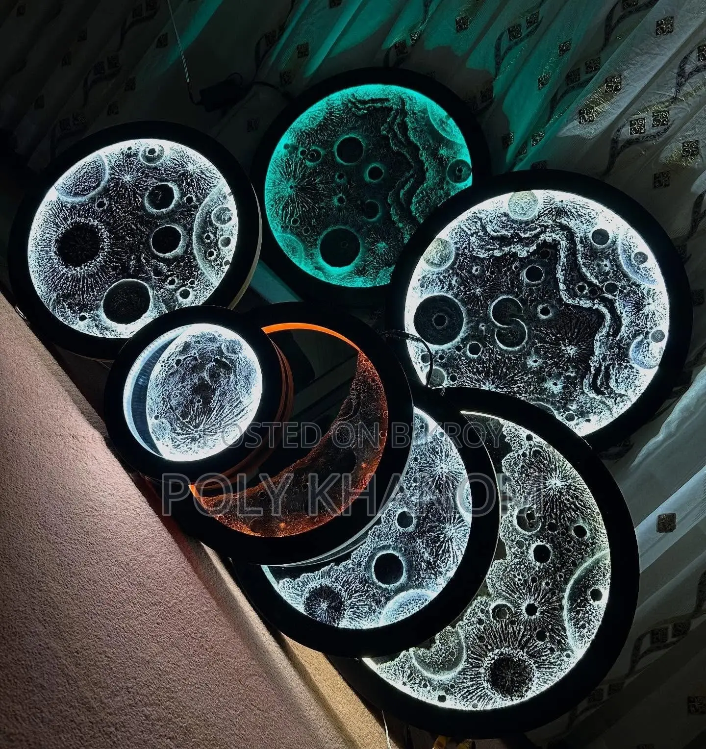 Moon Light Mirror And Moon Clock