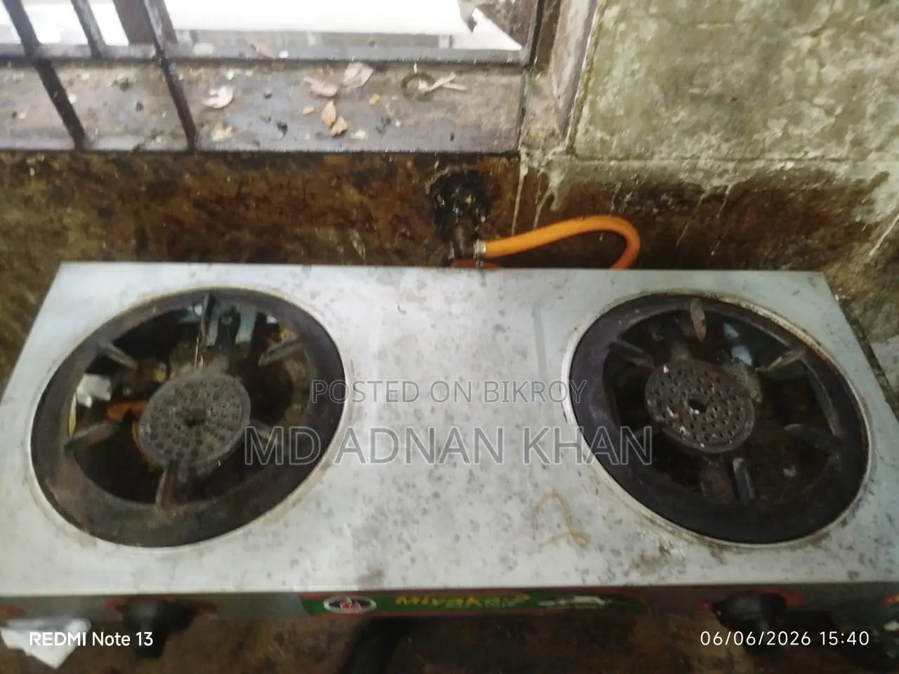Gas Burner Cylinder and Line