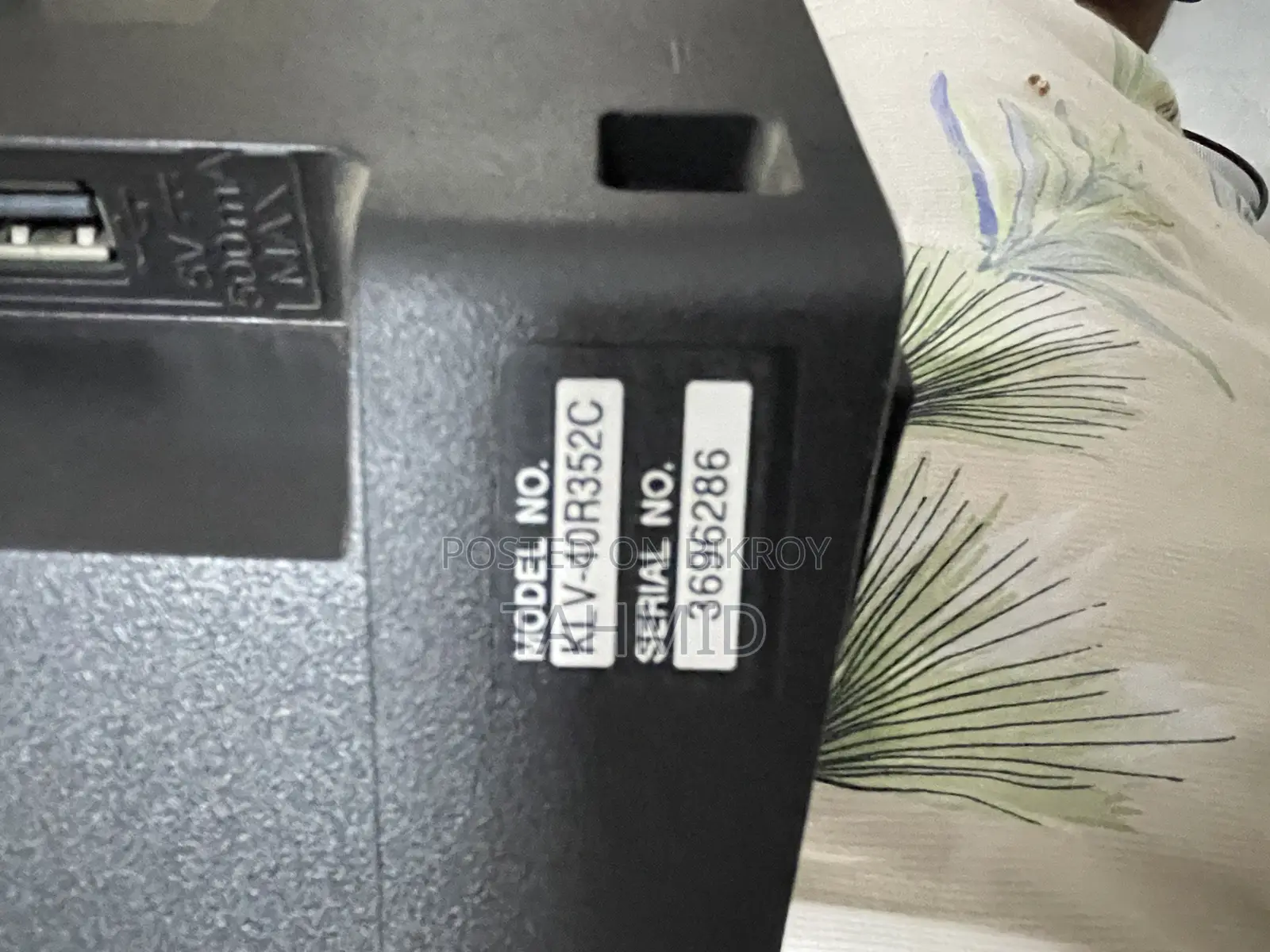 Sony Tv Model:Kl v-40r352c