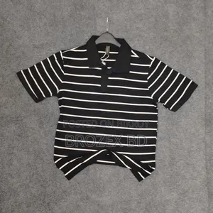 Men's Premium Cotton Striped Polo T-Shirt