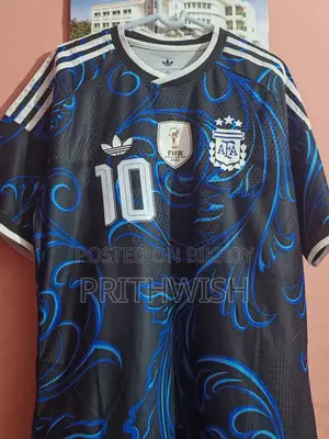 Argentina Away Jersey (Player Edition) With Imported Messi Font