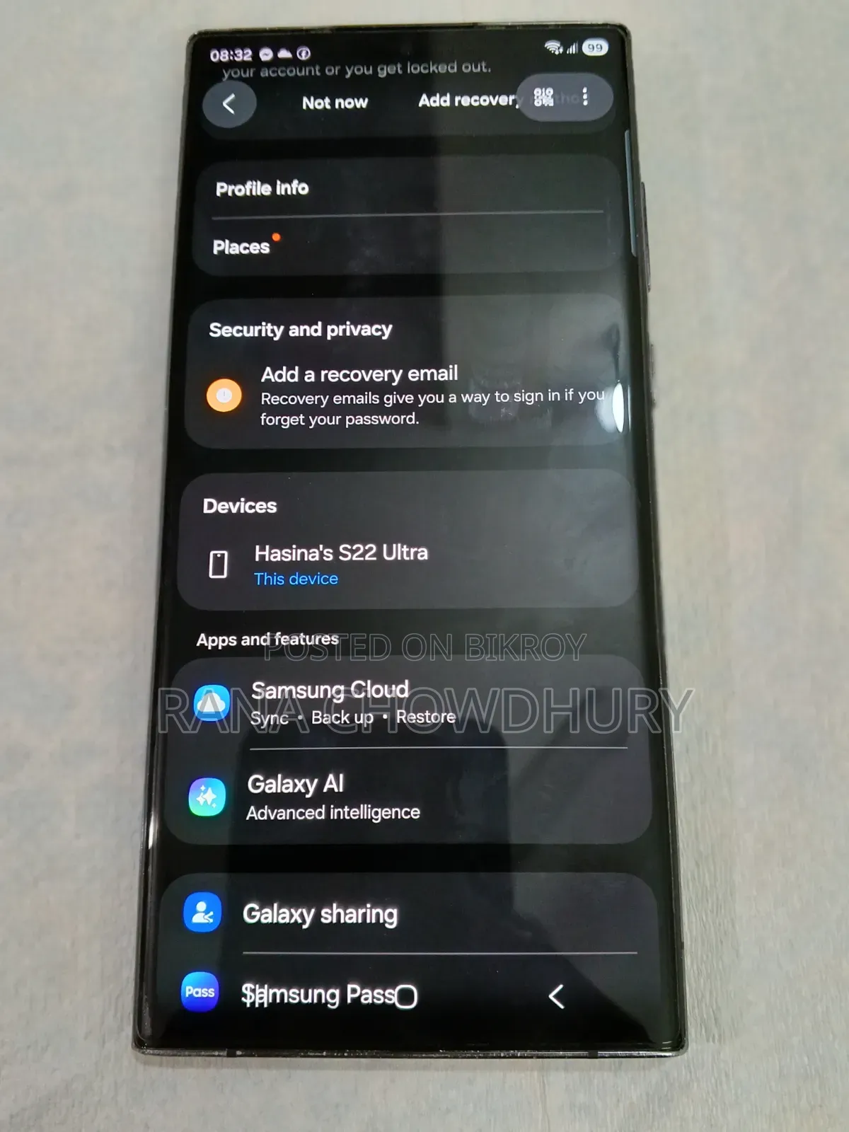 Samsung Galaxy S22 Ultra 512 GB Black