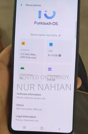ভিভো ভি২৭ই ২৫৬ জিবি ব্ল্যাক