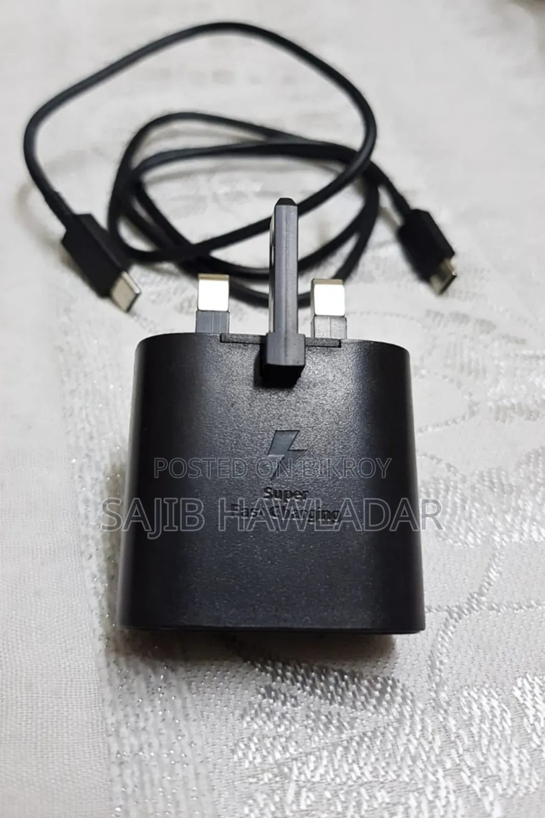 স্যামসাং ৩ পিন ২৫ ওয়াট সুপারফাস্ট চার্জার