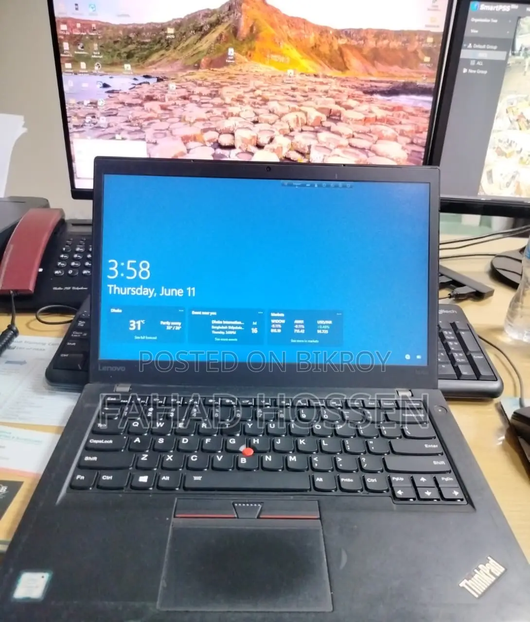 ল্যাপটপ Lenovo ThinkPad T470s ৮জিবি Intel Core I5 SSD ২৫৬জিবি