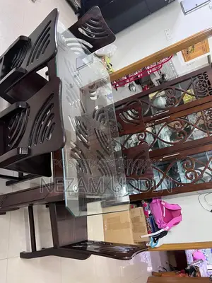 Fresh Condition Dining Table, 6 Chair, One Dining Wagon for Sale