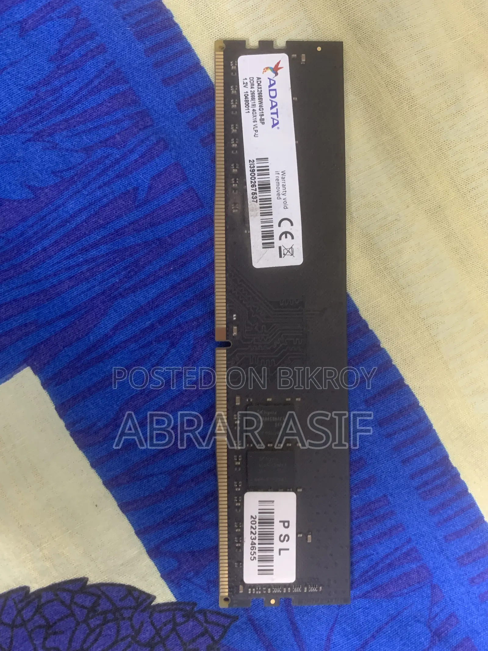Adata 4gb Ddr4 2666mhz Desktop Ram