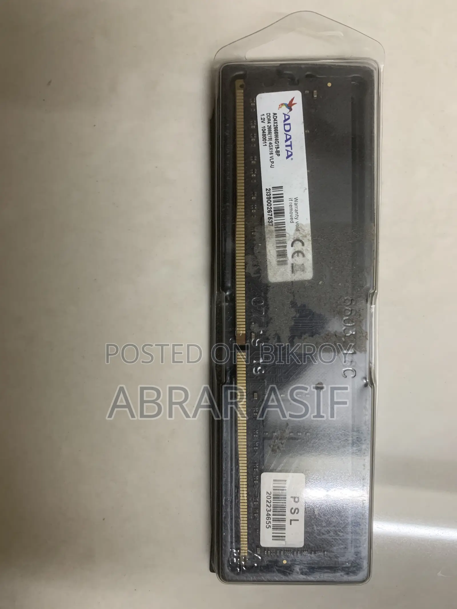 Adata 4gb Ddr4 2666mhz Desktop Ram