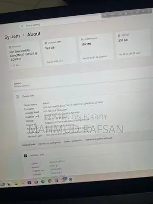 ল্যাপটপ মাইক্রোসফট সারফেস ল্যাপটপ ৪ ১৬জিবি ইন্টেল কোর আই৭ এসএসডি ২৫৬জিবি