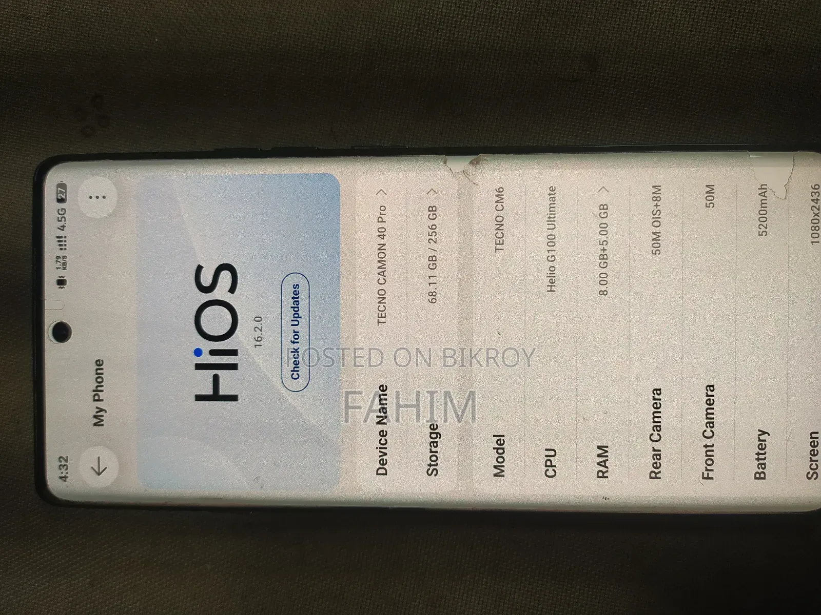 New Tecno Spark 40 Pro 256 GB Black