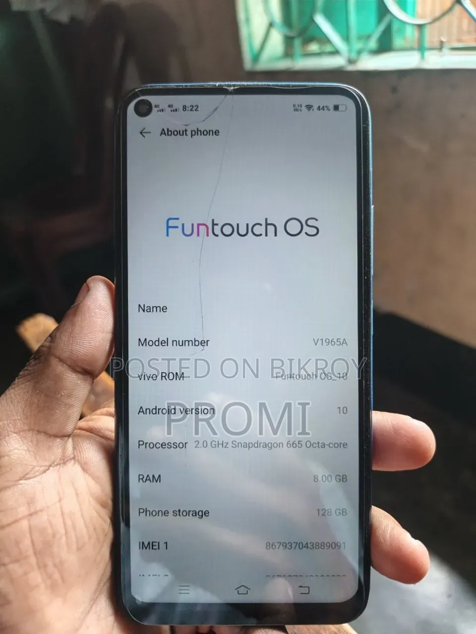 Vivo Y50 128 GB Blue