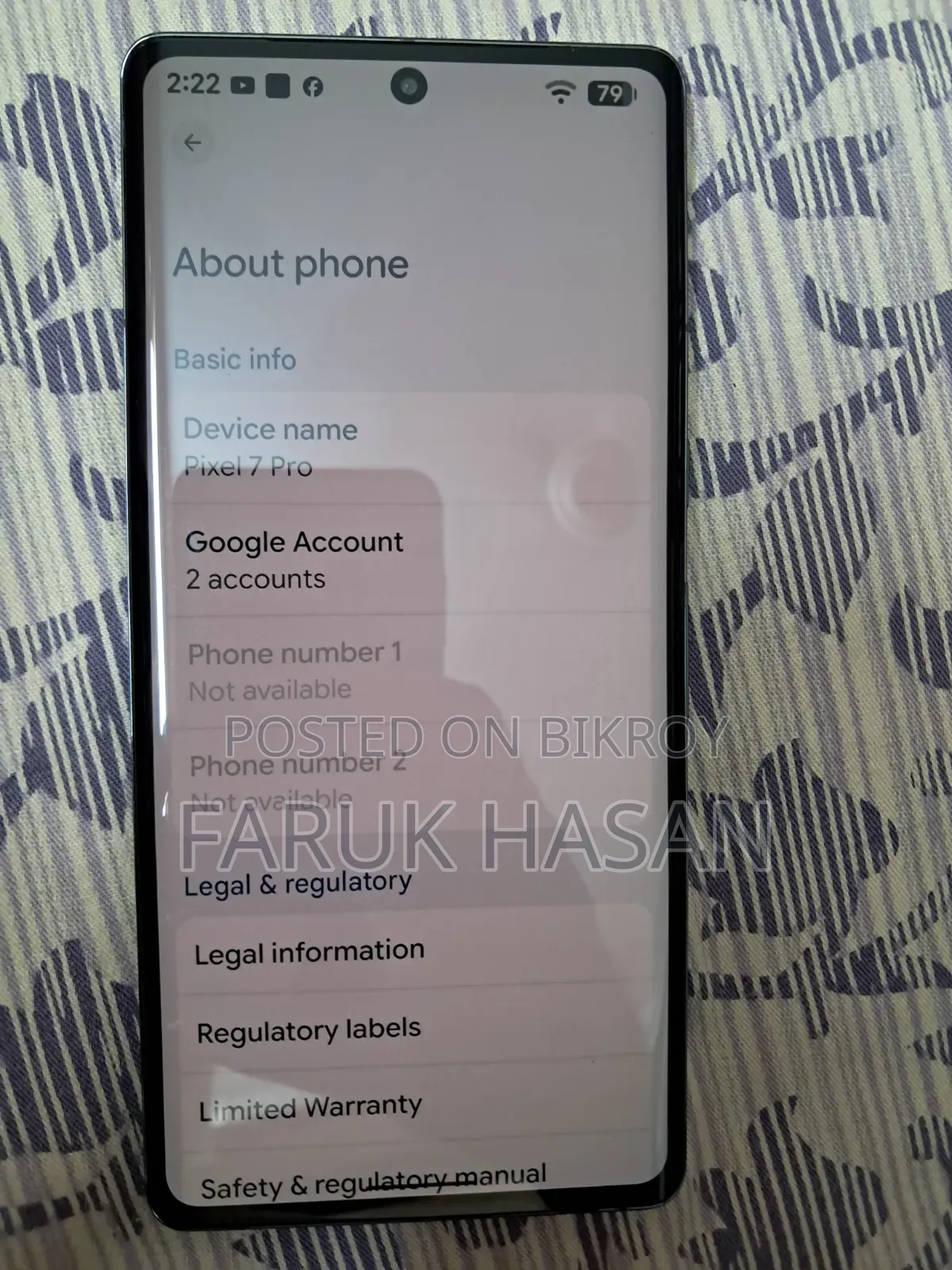Google Pixel 7 Pro 128 GB Black