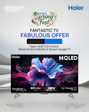 Haier H43p7ux ৪৩ ইঞ্চি এইচকিউএলইডি স্মার্ট গুগল টিভি (ইএমআই উপলব্ধ)