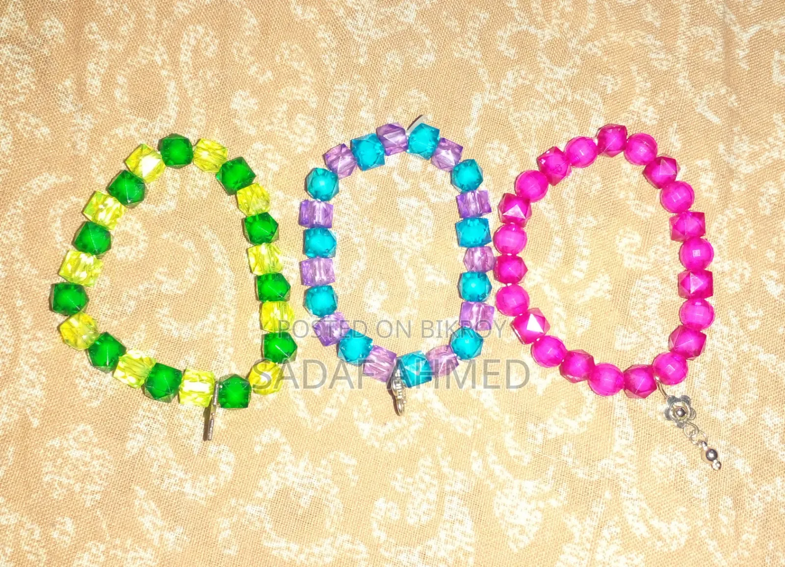 Trendy Crystal Beaded Bracelet - Various Colors Available