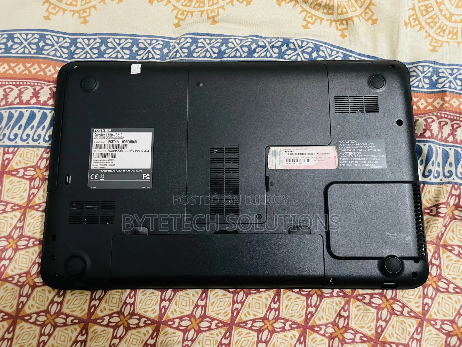 Laptop Toshiba Satellite L850 8GB Intel Core I7 SSD 128GB