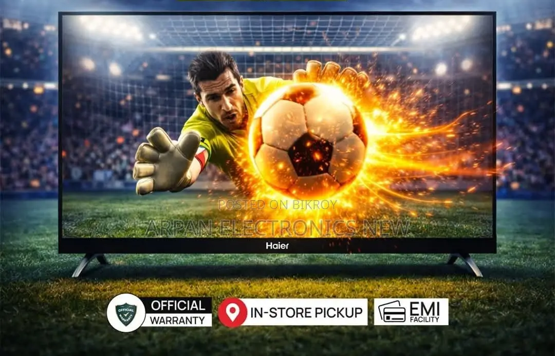 Haier 32" Smart Premium Qled FHD Display Google Tv With Emi Available