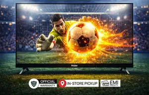 Haier 32" Smart Premium Qled FHD Display Google Tv With Emi Available