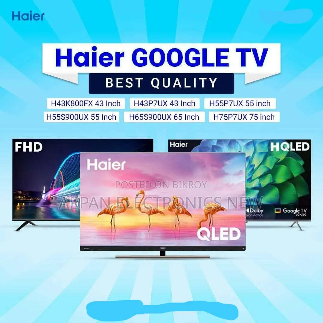 Haier 32" Smart Premium Qled FHD Display Google Tv With Emi Available